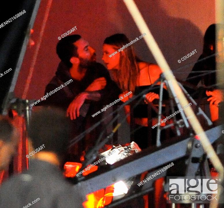 Adam Levine and wife Behati Prinsloo film scenes for Maroon 5's next single  'Animals' Featuring:..., Stock Photo, Picture And Rights Managed Image.  Pic. WEN-WENN21658868 | agefotostock