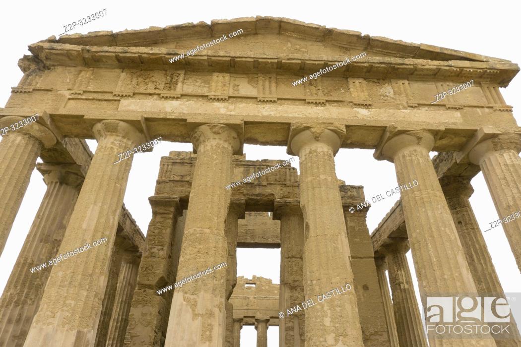 Stock Photo: Concordia temple in the Valley of the Temples, Agrigento Sicily Italy on October 11, 2018.