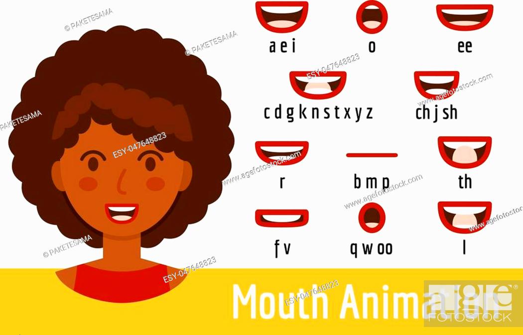 Mouth Lip Sync set for animation of sound pronunciation, Stock Vector,  Vector And Low Budget Royalty Free Image. Pic. ESY-047648823 | agefotostock