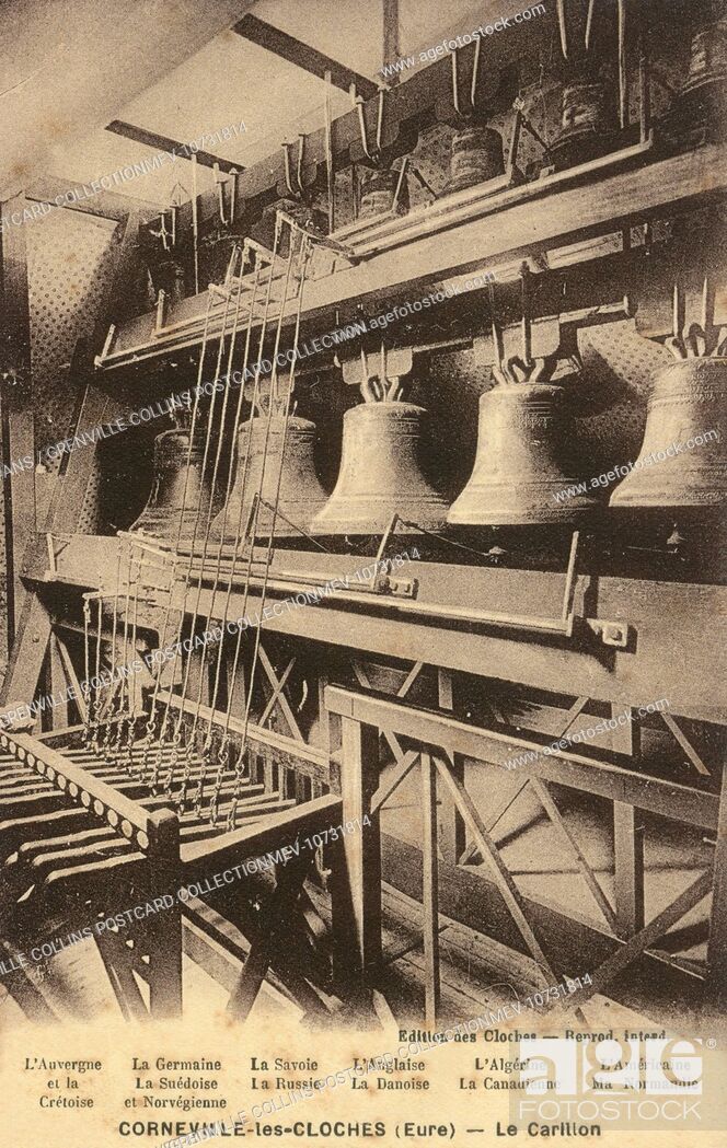 Stock Photo: Corneville-les-Cloches, Eure, France - The Bells.