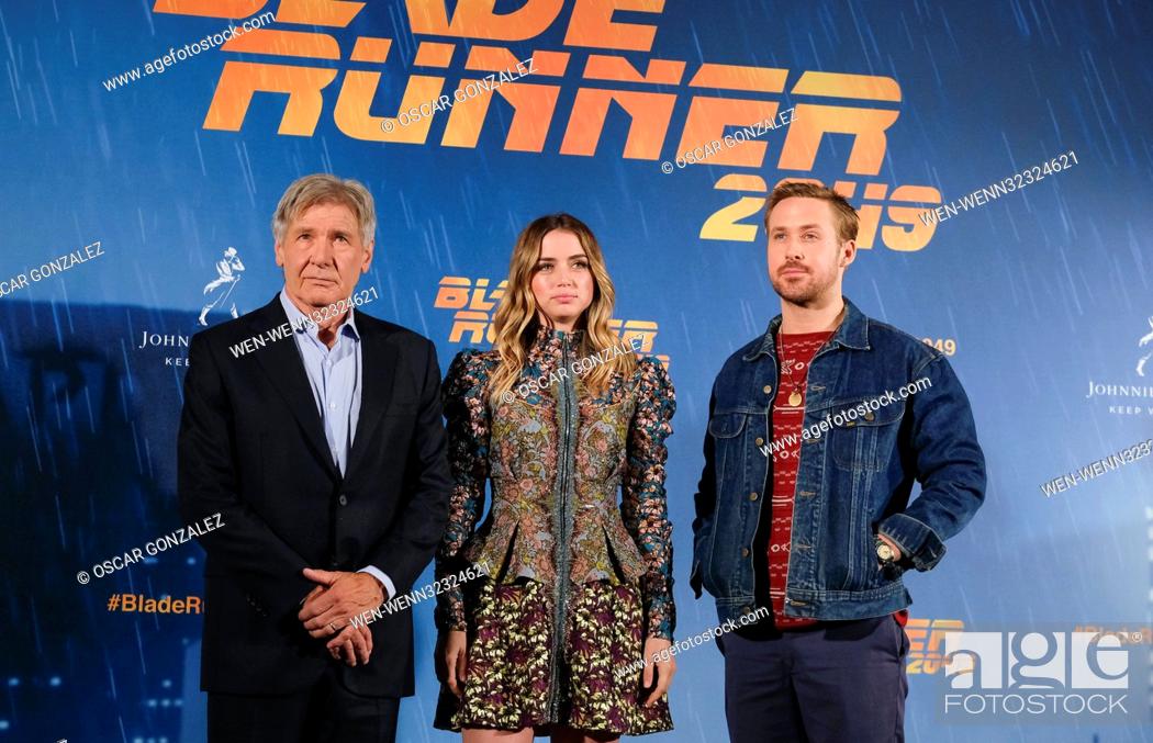 Stock Photo: Madrid photocall for 'Blade Runner 2049' Featuring: Harrison Ford, Ana de Armas, Ryan Gosling Where: Madrid, Spain When: 19 Sep 2017 Credit: Oscar Gonzalez/WENN.
