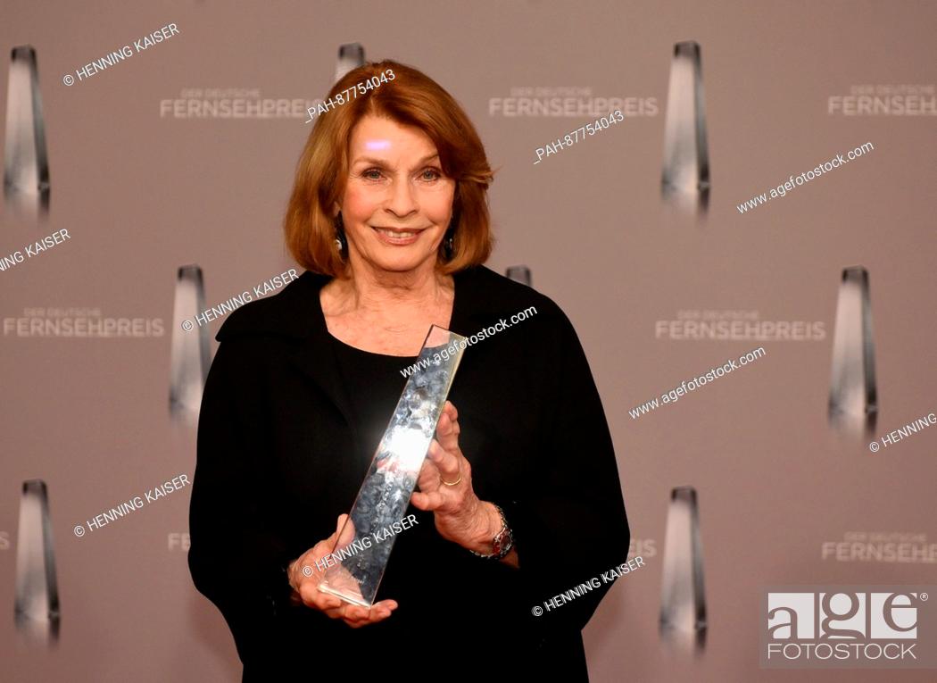 Stock Photo: Winner of the 'Honrary Award of the Donors' award, Senta Berger, at the 2017 German Television Awards in Duesseldorf, Germany, 02 February 2017.