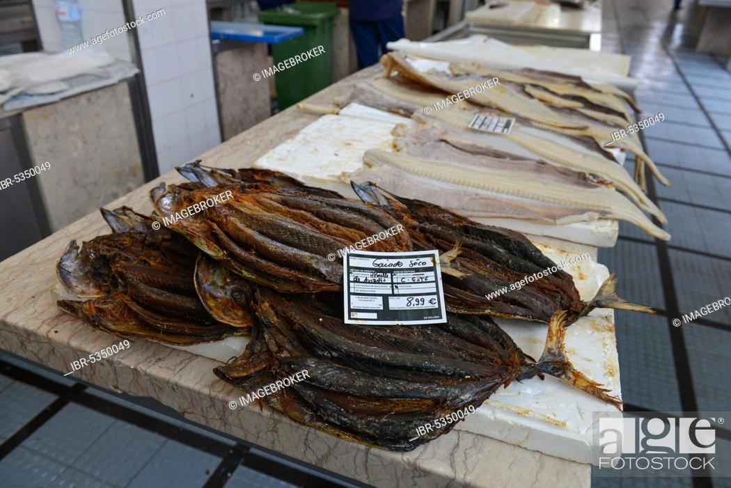 Stock Photo: Fish hall, market hall Mercado dos Lavradores, Funchal, Madeira, Portugal, Europe.