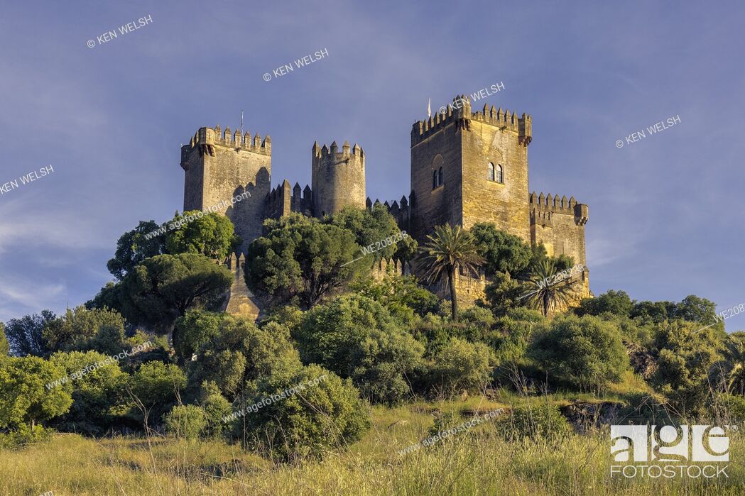 Stock Photo: Almodovar castle. Almodovar del Rio, Cordoba Province, Andalusia, Spain. Founded as a Roman fort it developed into its present form during the Moorish era.