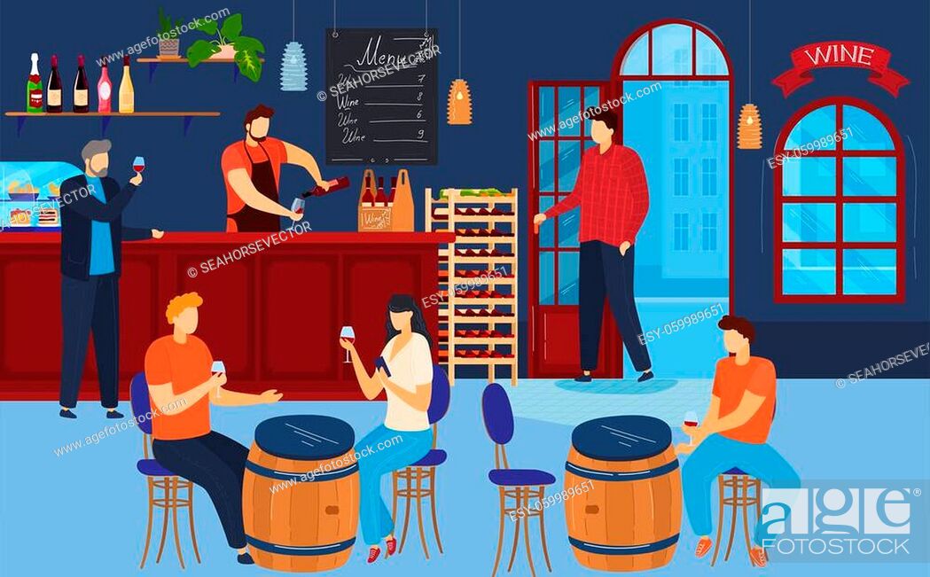 People drink wine vector illustration. Cartoon fat man woman couple or  friends characters have fun..., Stock Vector, Vector And Low Budget Royalty  Free Image. Pic. ESY-059989651 | agefotostock