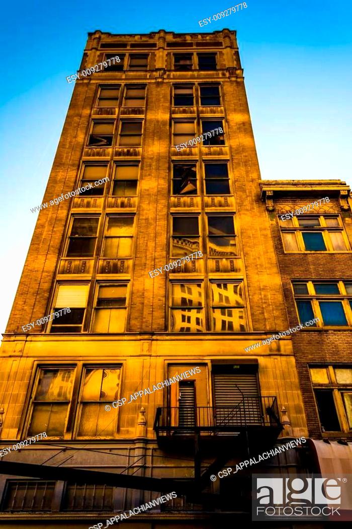 Stock Photo: Old highrise in Baltimore, Maryland.