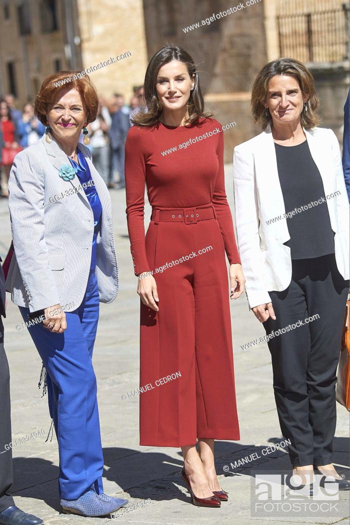 Stock Photo: Queen Letizia of Spain attends the closure Of Journalist's Seminar 'Como Los Medios De Comunicacion Pueden Ayudar A Repoblar La España Rural' on June 12.