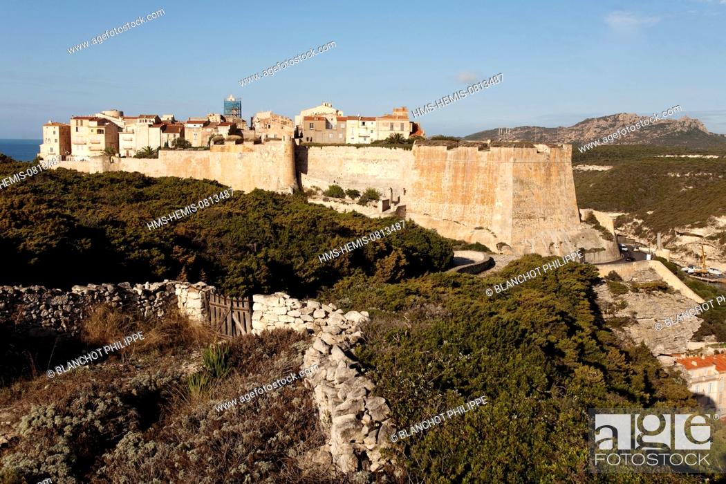 Imagen: France, Corse du Sud, overview of Bonifacio.