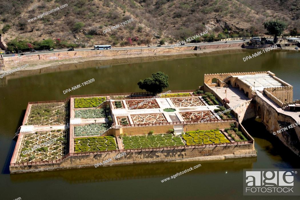 Stock Photo: kesar kyari bagh amber fort Jaipur Rajasthan India Asia.