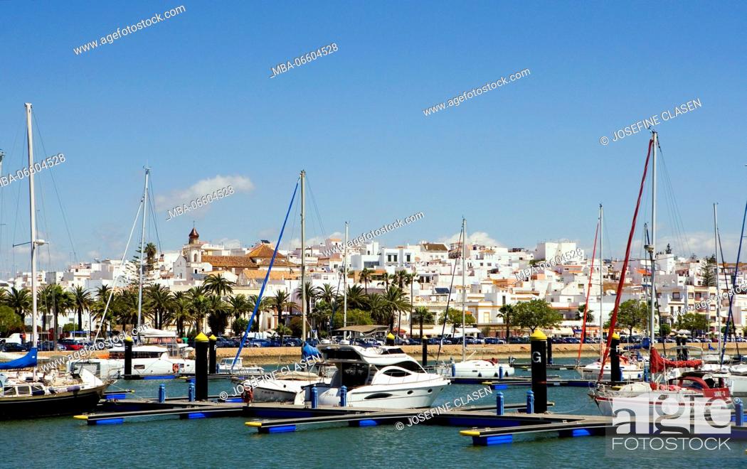 Stock Photo: Ayamonte, frontier town with Portugal, travel, Border is the river Rio Guadiana (river), approx. 21, 000 inhabitants, yacht harbour.