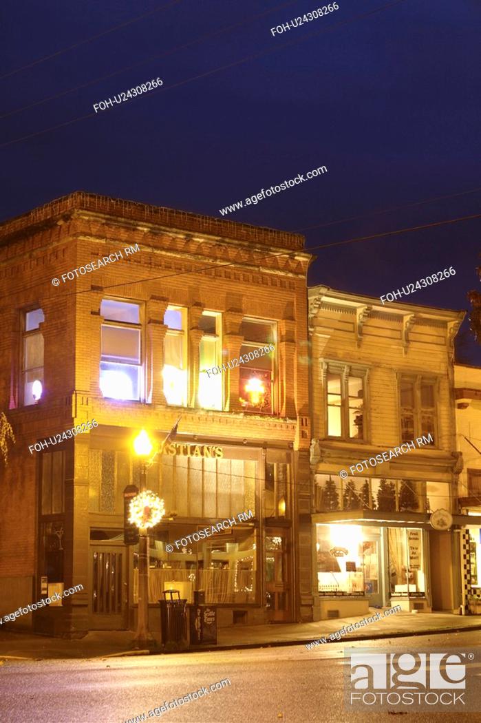 Photo de stock: snohomish, restaurant, downtown, street, first, sebastians.