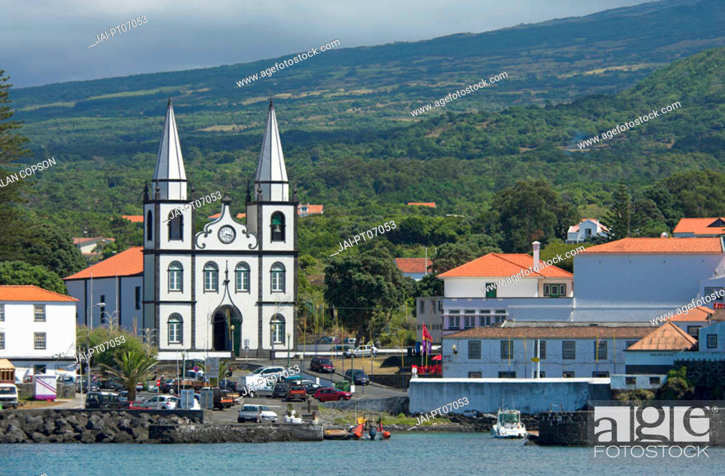 Church of Santa Maria Magdalena, Madalena, Pico Island, Azores, Portugal,  Foto de Stock, Imagen Derechos Protegidos Pic. JAI-PT07053 | agefotostock