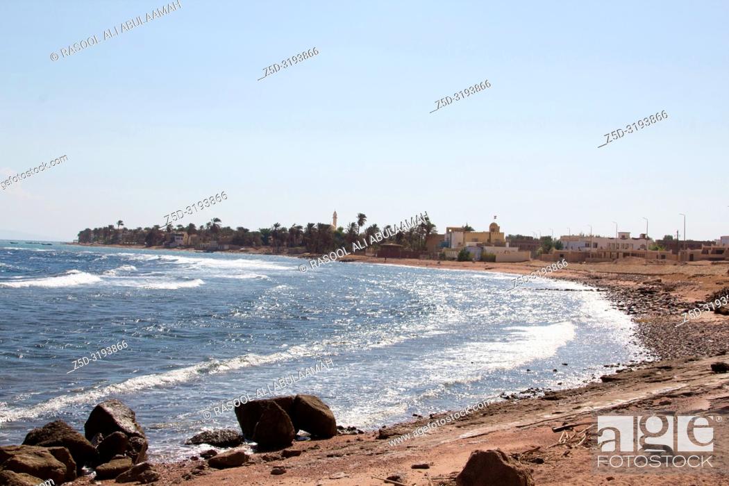 Stock Photo: Sinaa, Egypt - November 4, 2018:- photo for Red Sea coast In the Egyptian city of Sinaa, which showing water and some rocks.