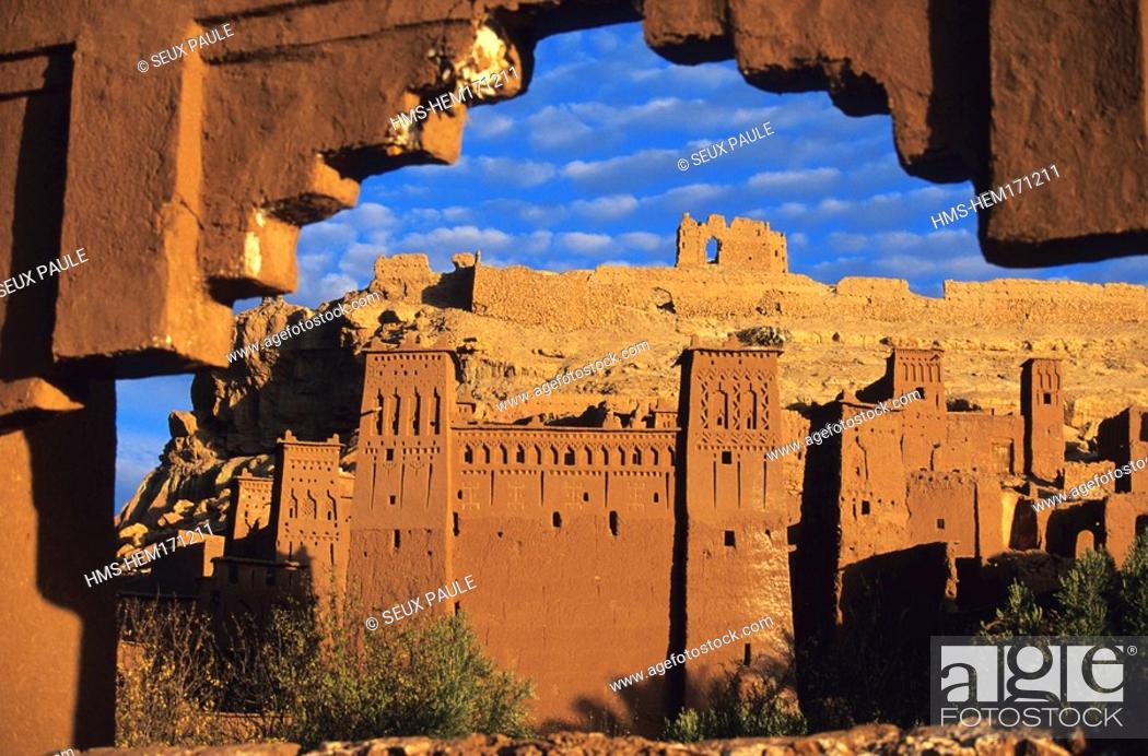 Stock Photo: Morocco, High Atlas, Dades Valley, Ksar of Aït Ben Haddou listed as World Heritage by UNESCO.