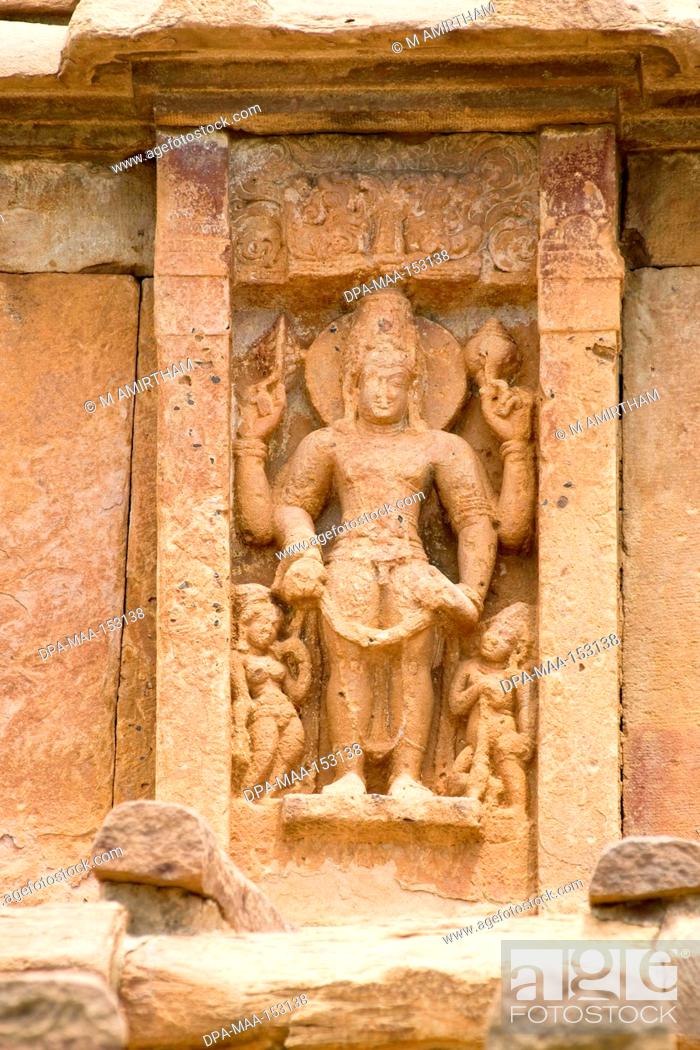 Stock Photo: Ladkhan temple built in 7th century ; Aihole ; Karnataka ; India.