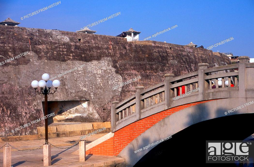 Stock Photo: China: The moated fortifications at Stone Fort Park (Shipaotai), Shantou, Guangdong Province.
