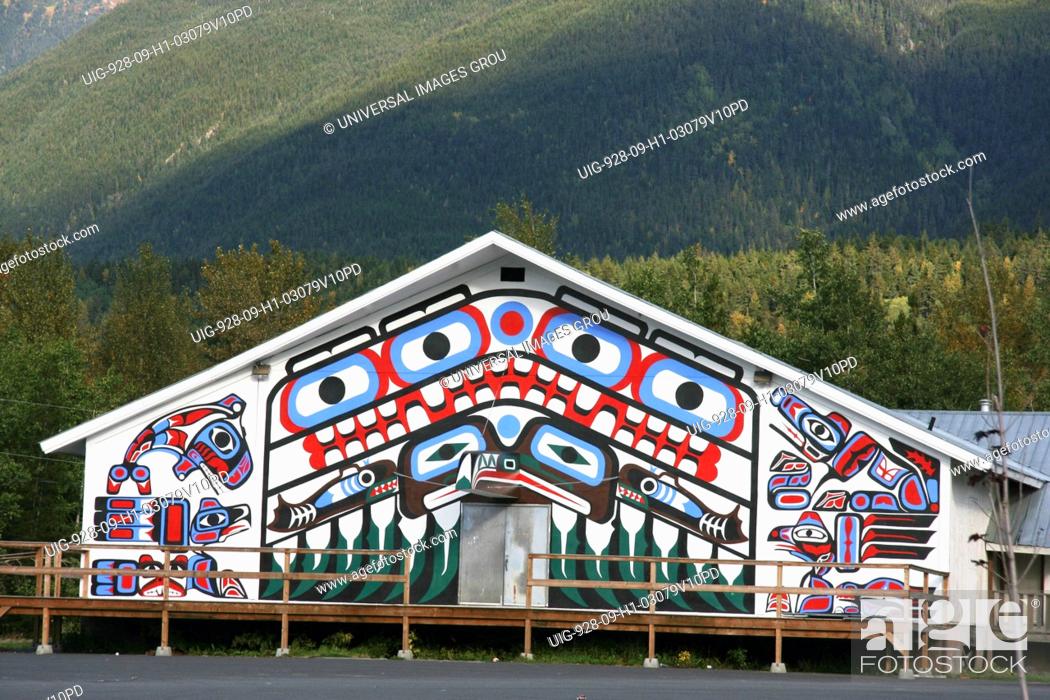 Stock Photo: Nisga'A Recreation Centre In New Aiyansh, B.C., Canada.