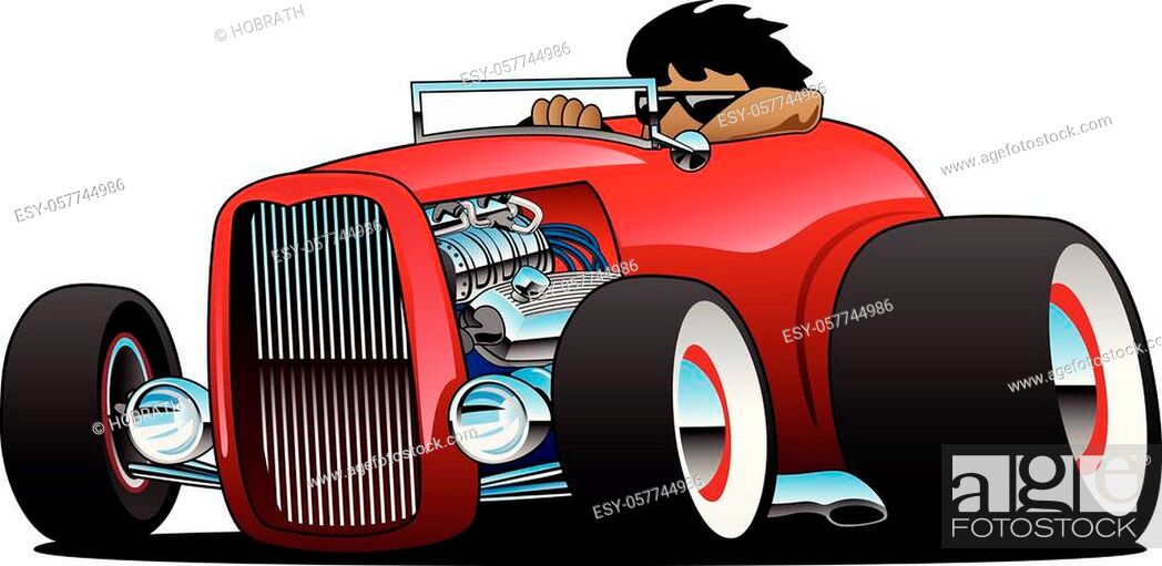 Hot American vintage hot rod high boy roadster car cartoon, Stock Vector,  Vector And Low Budget Royalty Free Image. Pic. ESY-057744986 | agefotostock