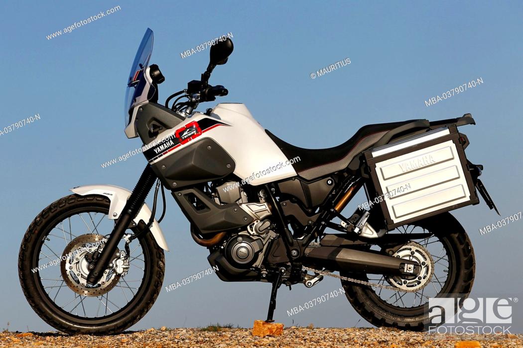 Stock Photo: Motorcycle, single cylinder engine Enduro, Yamaha Tenere, year of construction in 2012,.