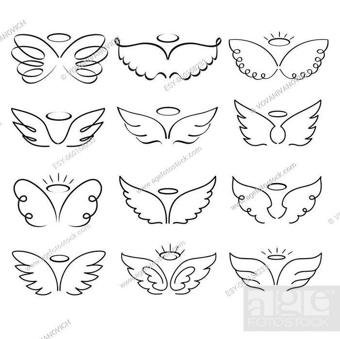Buy Angel Wings and Halo Temporary Tattoo set of 3 Online in India  Etsy