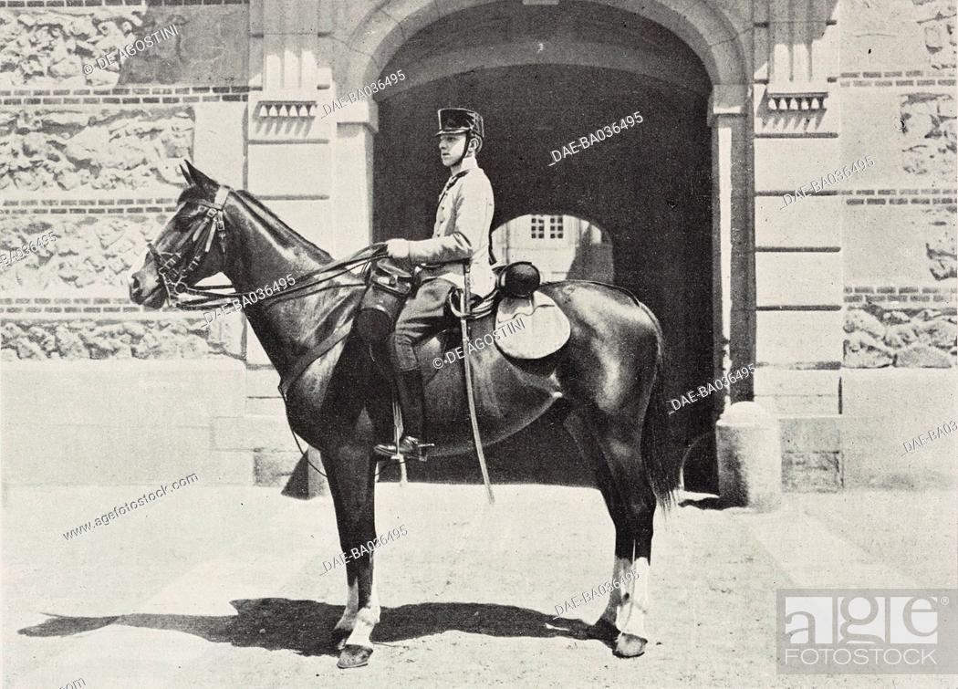 Stock Photo: Alfonso XIII (1886-1941), King of Spain, photo by Antonio Canovas, from L'illustrazione Italiana, Year XXVIII, No 27, July 7, 1901.