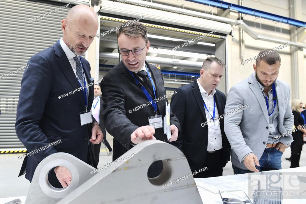 Stock Photo: Czech company ATC Space, subsidiary of German aircraft engine and gas turbine parts maker Aerotech Peissenberg (ATP), opened new production hall in Klatovy.