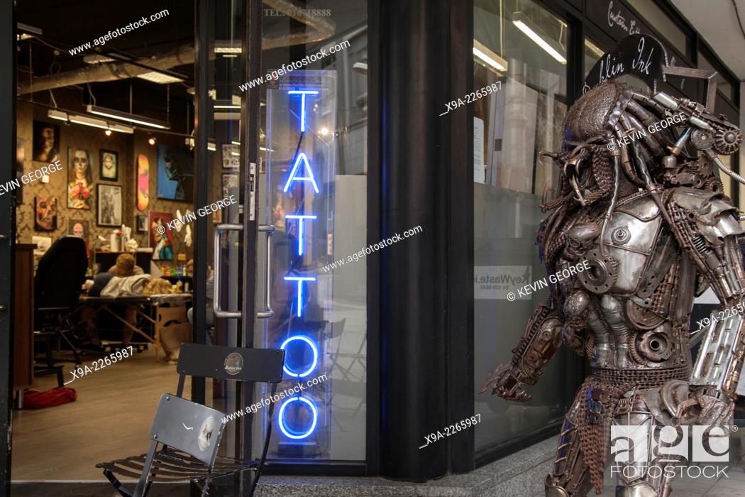 Tattoo Shop, Temple Bar, Dublin, Ireland, Stock Photo, Picture And Rights  Managed Image. Pic. X9A-2265987 | agefotostock