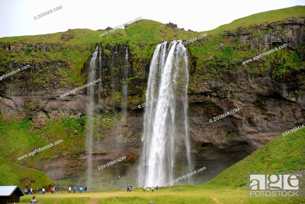 Stock Photo: Water, Nature, Island, Country, Iceland, Cascade, Sensational, Torrent, Spindrift, Seljalandsfoss, Kaskade, Wildbach, Gischt, Natural Wonder