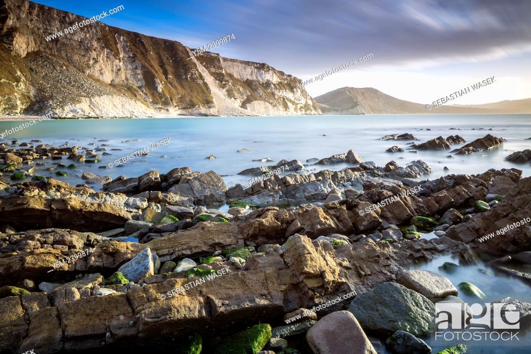 Stock Photo: Mupe Bay, Jurassic Coast, UNESCO World Heritage Site, Dorset, England, United Kingdom, Europe.