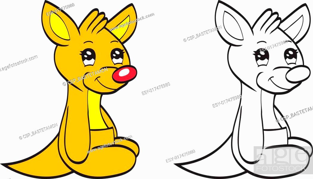 Cute cartoon baby kangaroo, Stock Vector, Vector And Low Budget Royalty  Free Image. Pic. ESY-017475980 | agefotostock