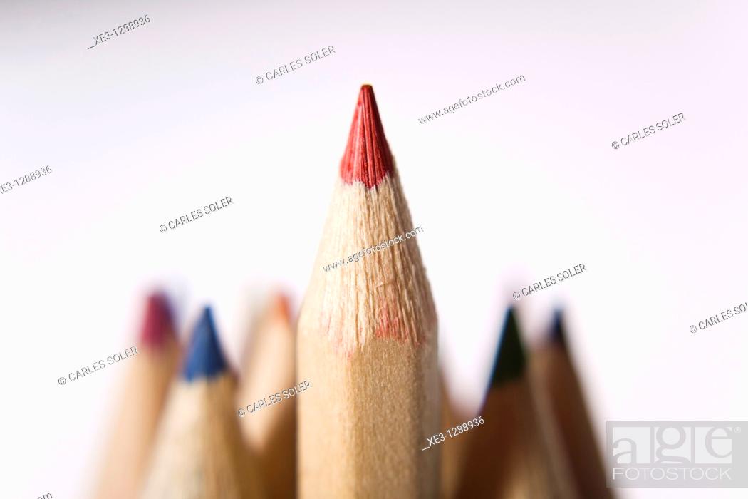 Stock Photo: Colored pencils.