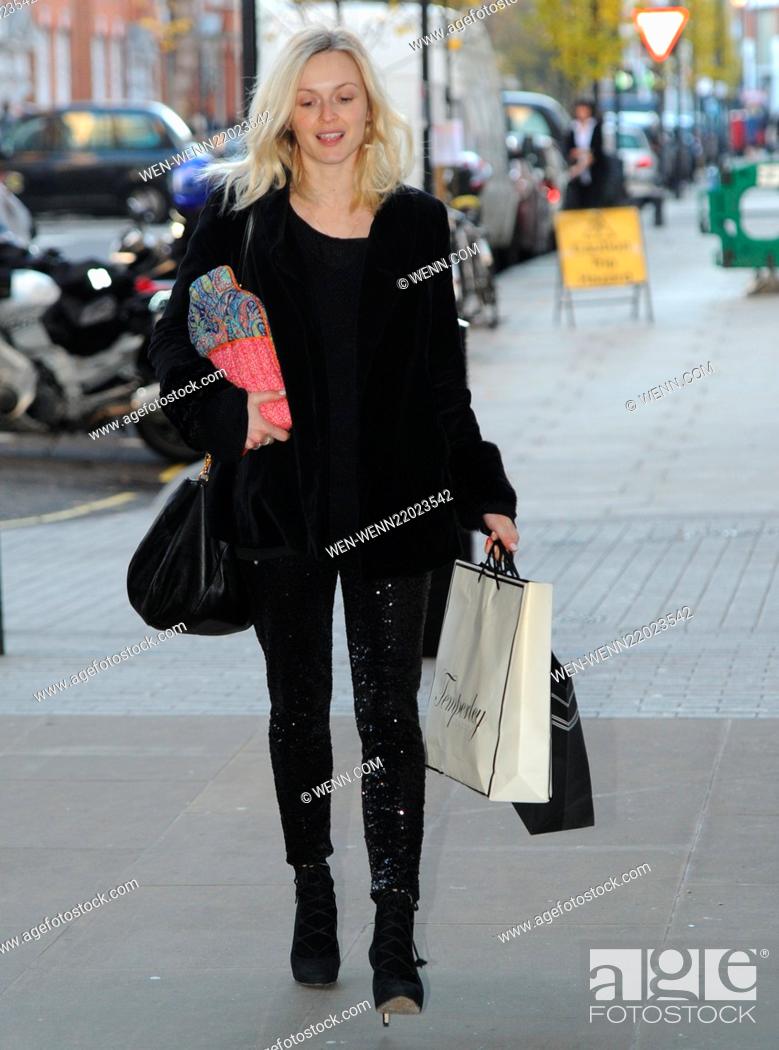 Stock Photo: Fearne Cotton arriving at the BBC Radio 1 studios carrying a hot water bottle Featuring: Fearne Cotton Where: London, United Kingdom When: 16 Dec 2014 Credit:.