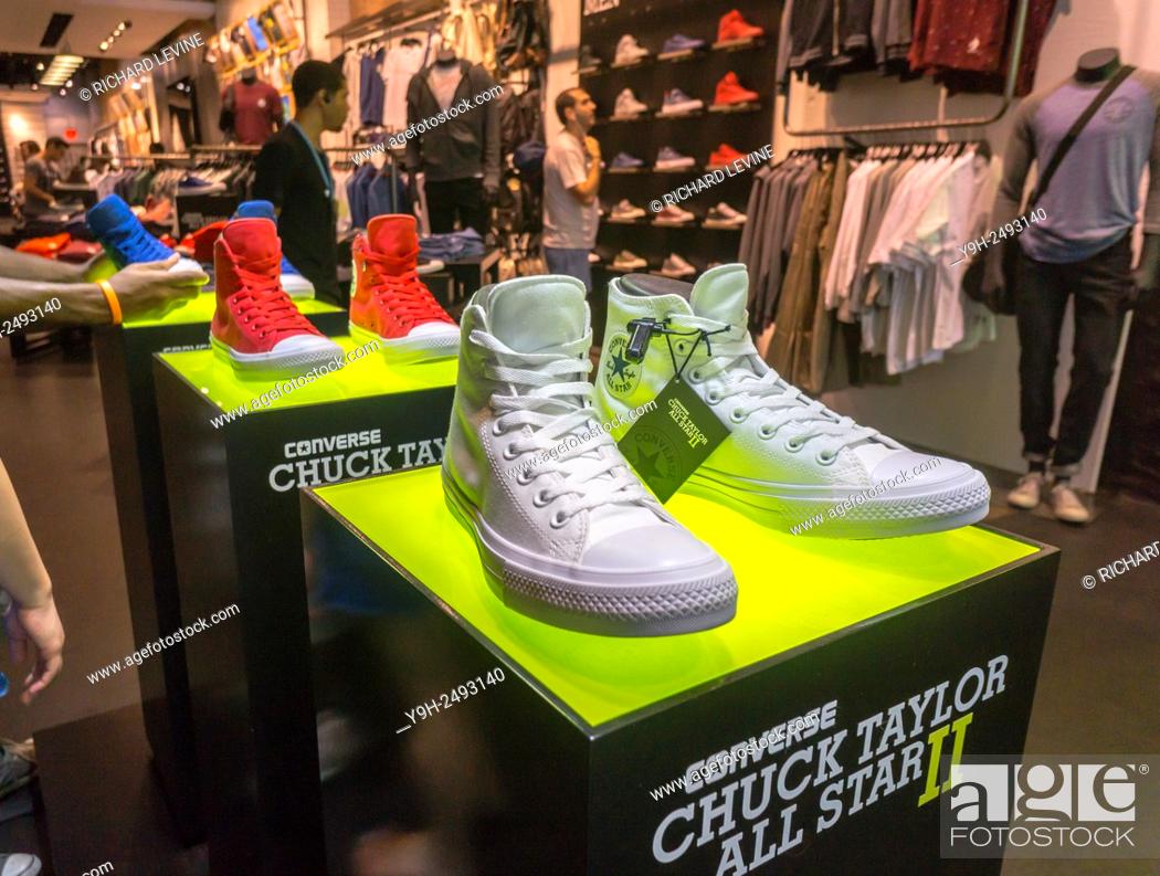 The newly re-sesigned Chuck Taylor All Star II Converse sneaker in the  Converse store in Soho in New..., Stock Photo, Picture And Rights Managed  Image. Pic. Y9H-2493140 | agefotostock