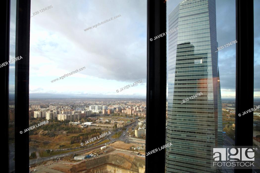 Stock Photo: Eurostars Madrid Tower Hotel, CTBA, Cuatro Torres Business Area, Madrid, Spain.