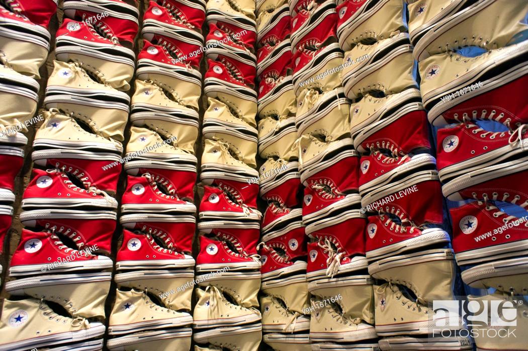 A display of sneakers in the Converse store in Soho in New York, Stock  Photo, Picture And Rights Managed Image. Pic. Y9H-1671646 | agefotostock