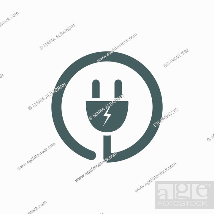 Vector: Plug icon on a white background.