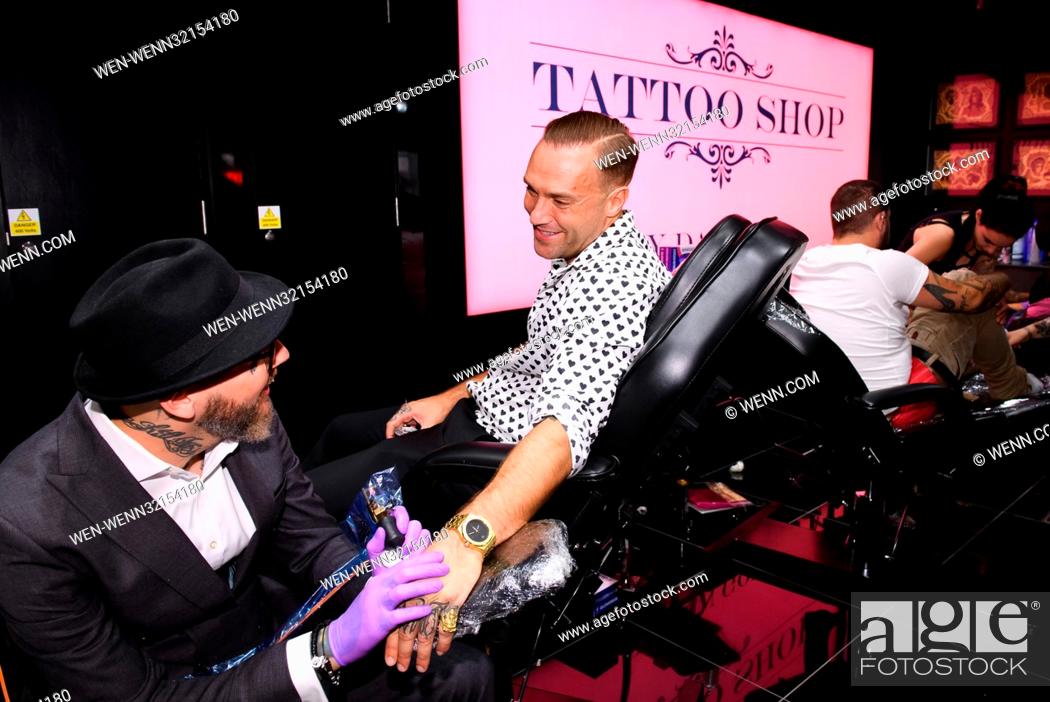 Ann Summers launches their new Oxford street store Featuring: Calum Best  get at Tattoo Where: London, Stock Photo, Picture And Rights Managed Image.  Pic. WEN-WENN32154180 | agefotostock