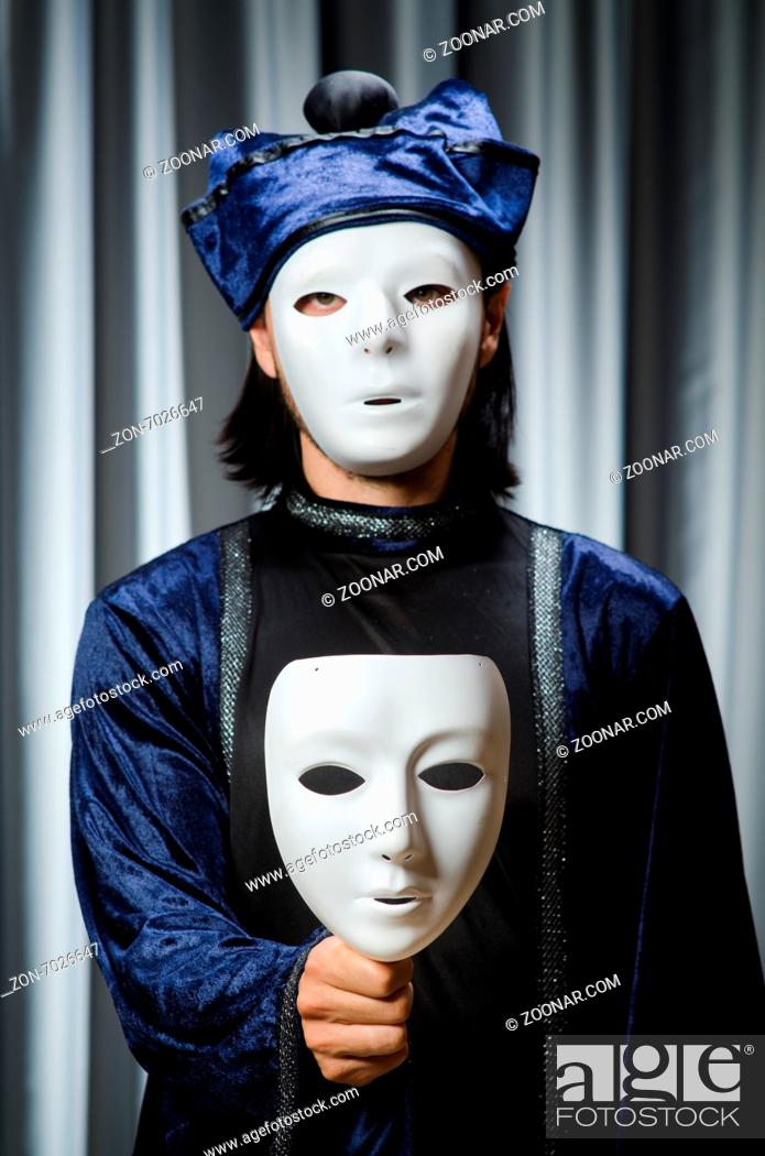 Photo de stock: Funny concept with theatrical mask.