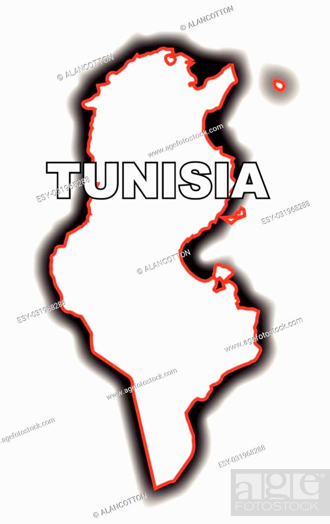 Outline map of the Arab League country of Tunisia, Stock Vector, Vector And  Low Budget Royalty Free Image. Pic. ESY-031968288 | agefotostock