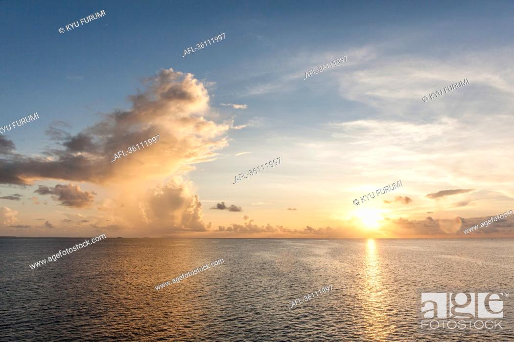 Stock Photo: Sunset, Maldives.