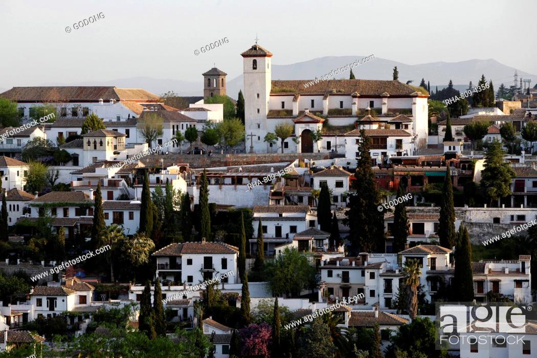 Stock Photo: View of the Albaicin, Granada, Andalucia, Spain, Europe.