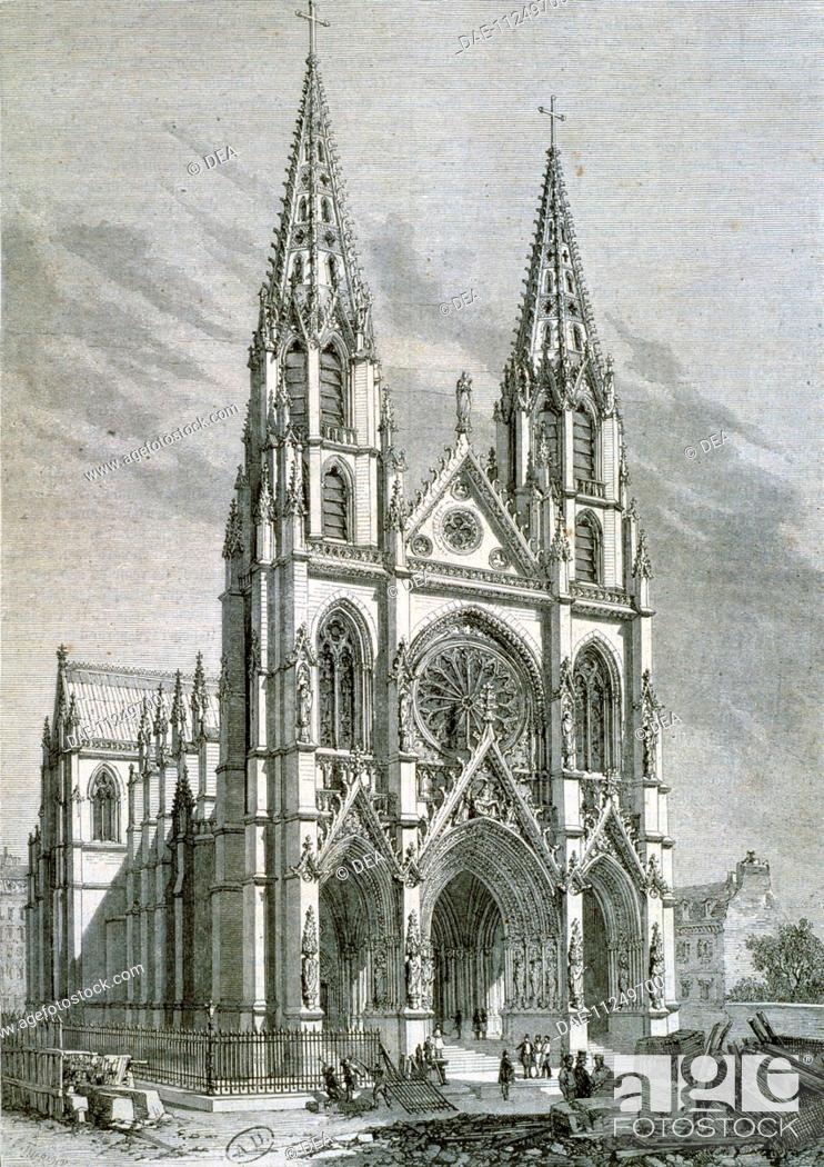 Church of St Clotilde In Paris, from a drawing by Therond, France 19th  Century, Foto de Stock, Imagen Derechos Protegidos Pic. DAE-11249700 |  agefotostock