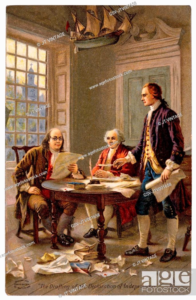 1776 BENJAMIN FRANKLIN JOHN ADAMS THOMAS JEFFERSON 8x10 Photo Declaration Print 