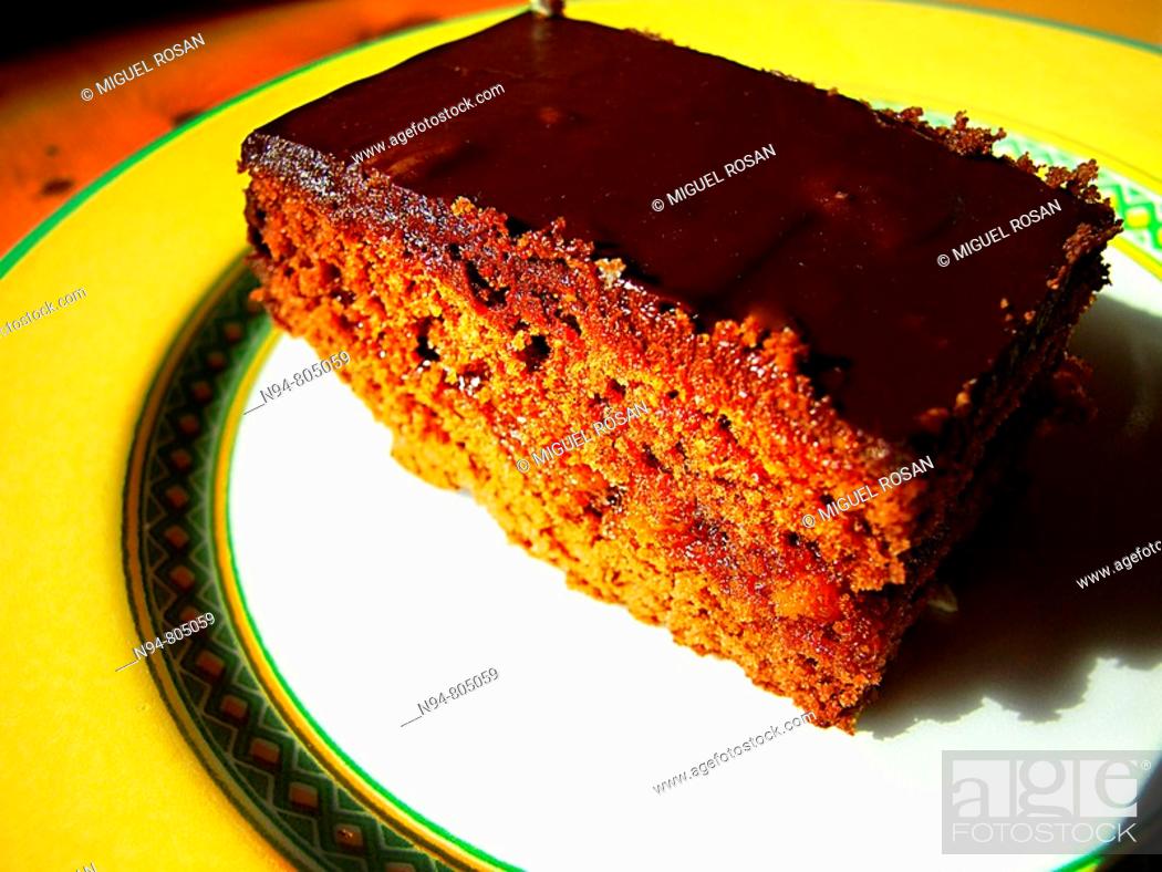 Stock Photo: Piece of cake on the plate.