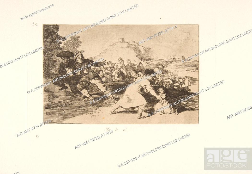 Photo de stock: Plate 44 from 'The Disasters of War' (Los Desastres de la Guerra): 'I saw it' (Yo lo vi.), 1810 (published 1863), Etching, drypoint and burin.