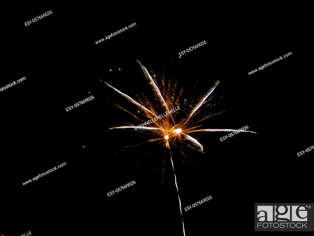 Stock Photo: Fireworks on New Year's Eve from 2020 to 2021.