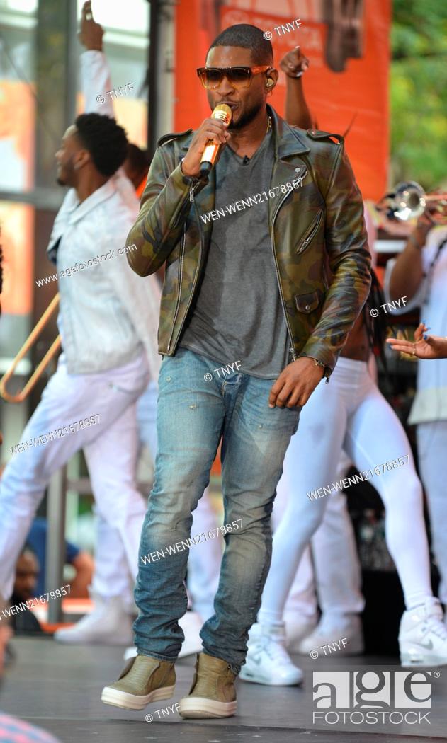 Stock Photo: Usher performs live in concert on NBC's 'Today' show as part of their Toyota Summer Concert Series Where: New York City, New York.