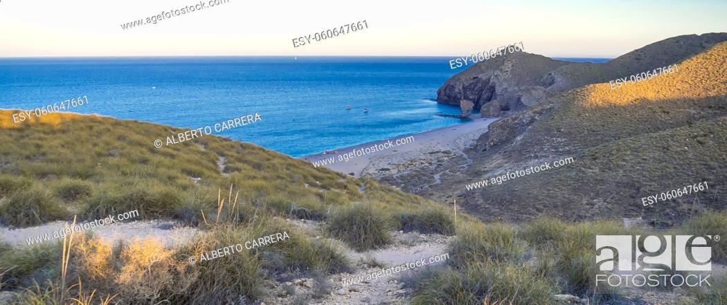 Photo de stock: Beach of Los Muertos, Cabo de Gata-Níjar Natural Park, UNESCO Biosphere Reserve, Hot Desert Climate Region, Almería, Andalucía, Spain, Europe.