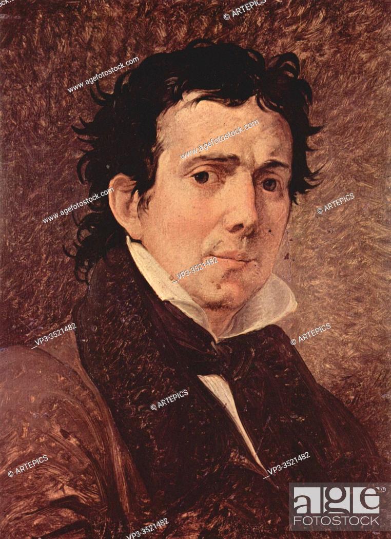 Stock Photo: Francesco Hayez - Portrait Pompeo Marchesi 1830.