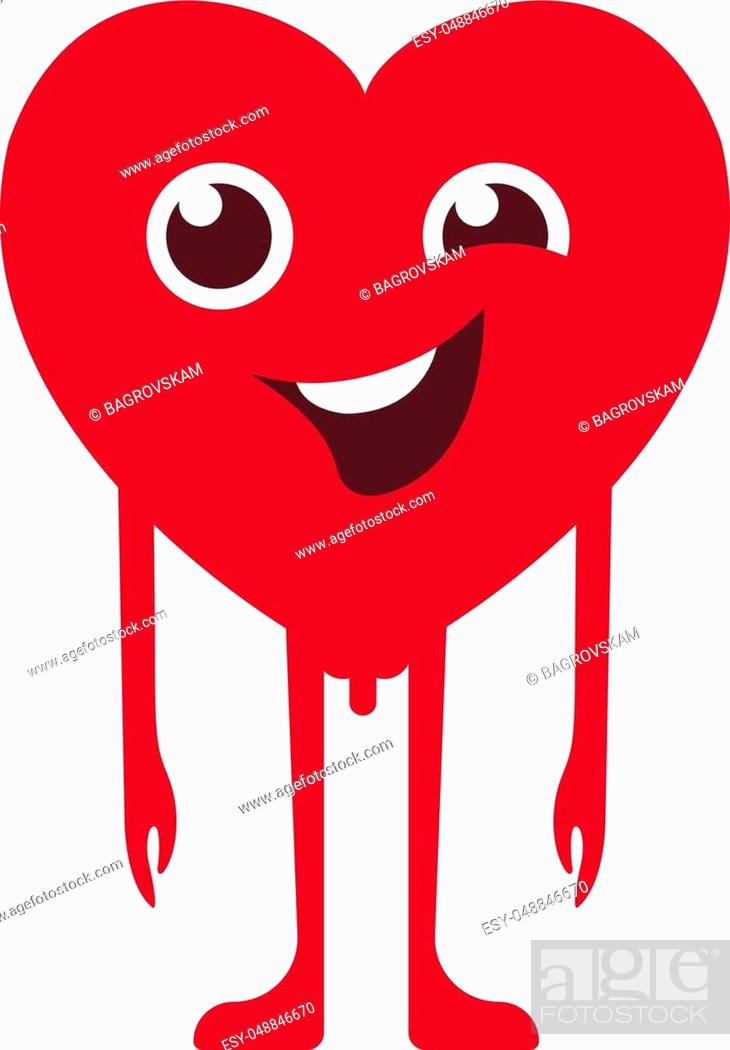 Cartoon red Heart wink. Emoticons. Smiley. Emoji. Love Emotion symbol,  Stock Vector, Vector And Low Budget Royalty Free Image. Pic. ESY-048846670  | agefotostock